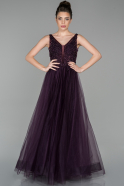Длинное Вечернее Платье Пурпурный ABU1584