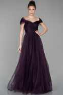 Длинное Вечернее Платье Пурпурный ABU1585