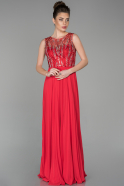 Длинное Вечернее Платье красный ABU1589