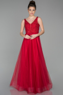 Длинное Вечернее Платье красный ABU1584