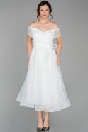 Миди Пригласительное Платье Белый ABK482