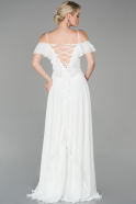 Длинное Вечернее Платье Белый ABU1600