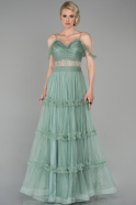 Длинное Помолвочное Платье Бирюзовый ABU1514