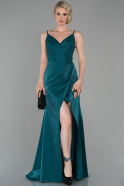 Длинное Выпускное Платье Русалка Изумрудно-зеленый ABU1607