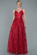 Длинное Вечернее Платье красный ABU1610
