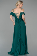 Длинное Вечернее Платье Изумрудно-зеленый ABU1600