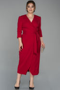 Асимметричное Вечернее Платье Большого Размера красный ABO062