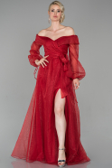 Длинное Вечернее Платье красный ABU1616