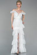 Длинное Вечернее Платье Белый ABU1629