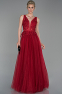 Длинное Вечернее Платье красный ABU1630