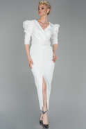 Длинное Ночное Платье Белый ABU1631