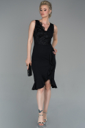 Короткое Платье На Приглашение Черный ABK965