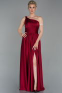 Длинное Помолвочное Платье Бордовый ABU1142