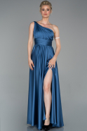 Длинное Помолвочное Платье Индиго ABU1142