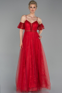 Длинное Вечернее Платье красный ABU1637