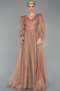 Длинное Вечернее Платье Золотой ABU1640