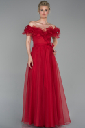 Длинное Вечернее Платье красный ABU1642