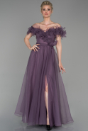 Длинное Вечернее Платье Лавандовый ABU1642