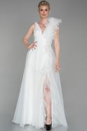 Длинное Вечернее Платье Белый ABU1649