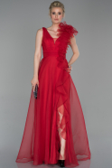 Длинное Вечернее Платье красный ABU1649