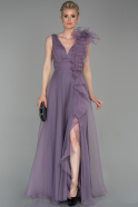 Длинное Вечернее Платье Лавандовый ABU1649