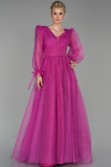 Длинное Вечернее Платье Светлая Фуксия ABU1650