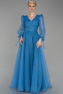 Длинное Вечернее Платье Индиго ABU1650