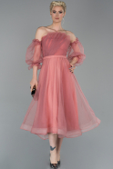 Миди Ночное Платье Пыльно-розовый ABK971