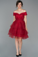 Короткое Вечернее Платье красный ABK974