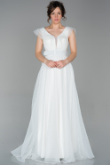 Длинное Вечернее Платье Белый ABU1668