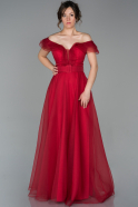 Длинное Вечернее Платье красный ABU1668