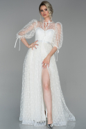 Длинное Вечернее Платье Белый ABU1679