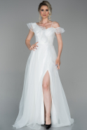 Длинное Вечернее Платье Белый ABU1683