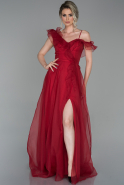 Длинное Вечернее Платье красный ABU1683