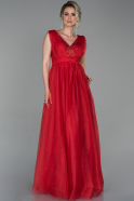 Длинное Вечернее Платье красный ABU1687