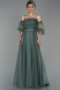 Длинное Вечернее Платье Бирюзовый ABU1689