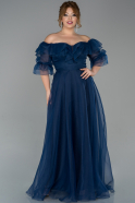 Длинное Вечернее Платье Темно-синий ABU1675