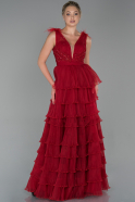 Длинное Вечернее Платье красный ABU1705