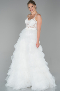 Длинное Платье Высокой Моды Белый ABU1663