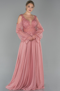 Длинное Вечернее Платье Пыльно-розовый ABU1708