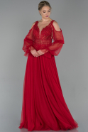 Длинное Вечернее Платье красный ABU1708