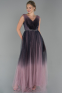 Длинное Помолвочное Платье Пудровый ABU1712
