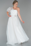 Длинное Вечернее Платье Белый ABU1719