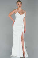 Длинное Вечернее Платье Белый ABU1805