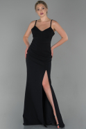 Длинное Вечернее Платье Черный ABU1805