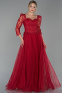 Длинное Вечернее Платье красный ABU1707