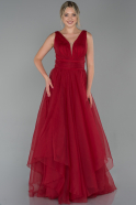 Длинное Вечернее Платье Бордовый ABU1727