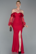 Длинное Вечернее Платье красный ABU1696