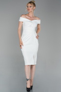Короткое Платье На Приглашение Белый ABK993