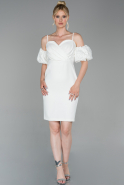 Короткое Ночное Платье Белый ABK1000